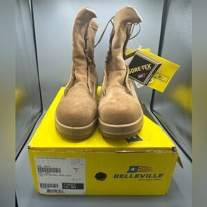 Belleville C775ST Gore-Tex Steel Toe Combat Boots Coyote Brown Mens Size 10R New
